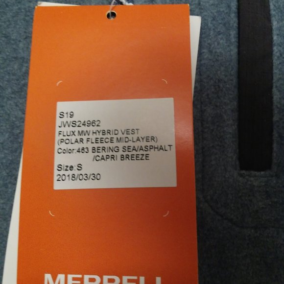 Womens Merrell Polor fleece zip vest Bearing Sea - Picture 3 of 7